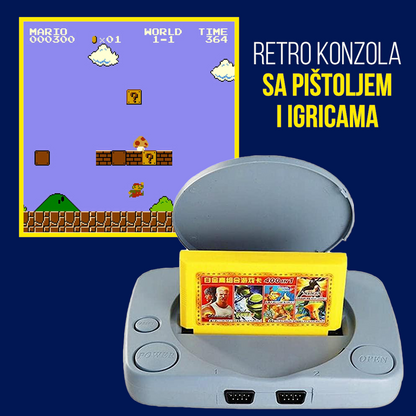 Retro Konzola sa Pištoljem i Igricama