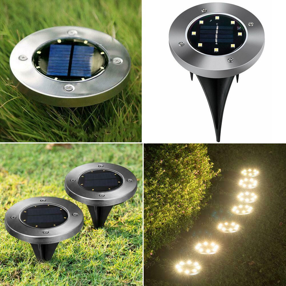 Ubodne Baštenske Solarne Disk Lampe 4 Komada