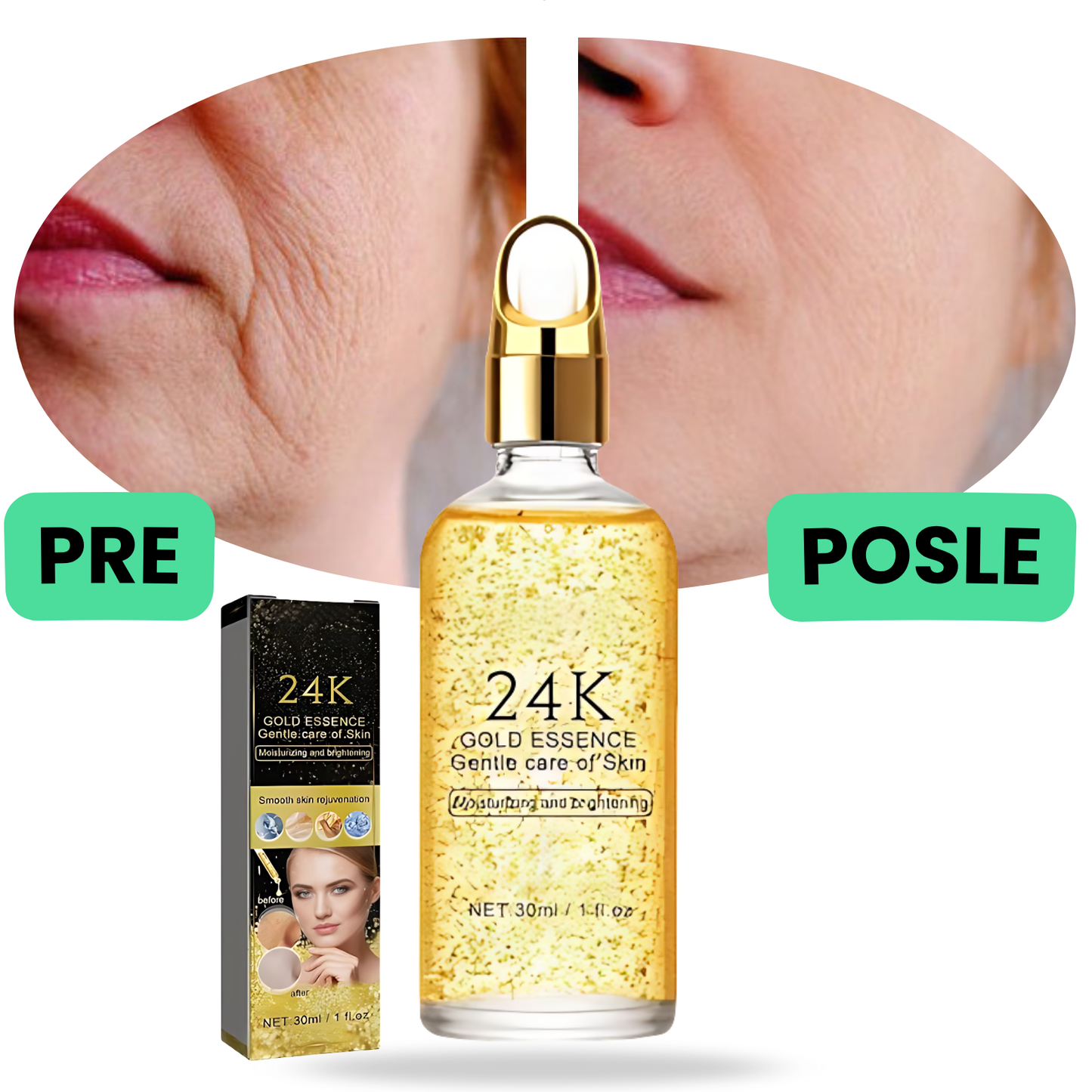 ZLATNI SERUM ZA LICE PROTIV STARENJA